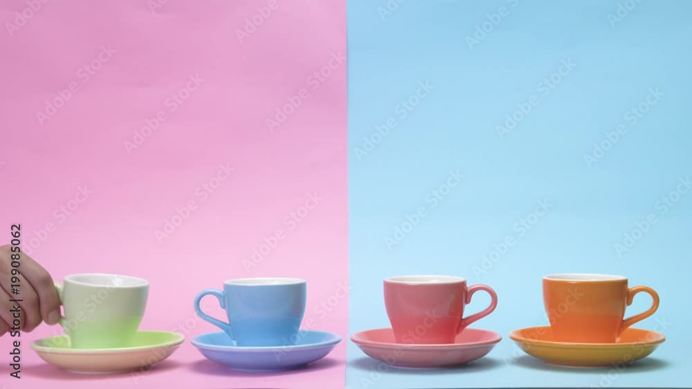 cups on the table with a plate cups on the table with a plate