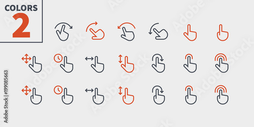 Gesture View Outlined Pixel Perfect Well-crafted Vector Thin Line Icons 48x48 Ready for 24x24 Grid for Web Graphics and Apps with Editable Stroke. Simple Minimal Pictogram Part 1-3
