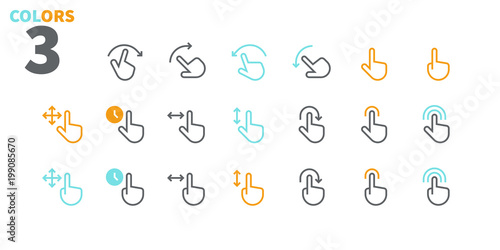 Gesture View Outlined Pixel Perfect Well-crafted Vector Thin Line Icons 48x48 Ready for 24x24 Grid for Web Graphics and Apps with Editable Stroke. Simple Minimal Pictogram Part 1-3