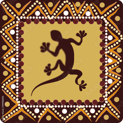 pattern with imitation of elements of rock art