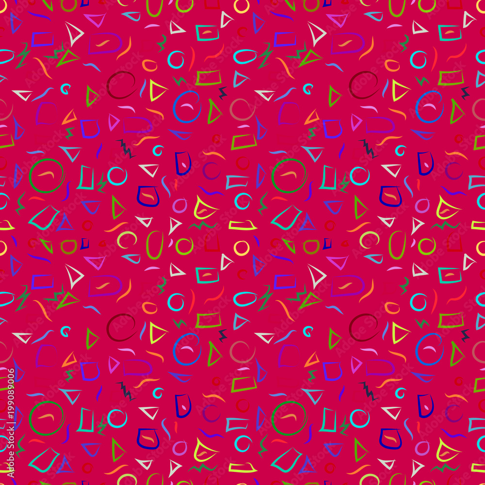 Seamless repeating pattern from geometric figures drawn by hand Seamless repeating pattern from geometric figures drawn by hand