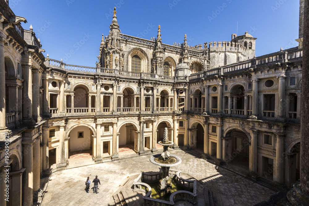 Convent of Christ. Tomar, Portugal. Renaissance Cloister of John III and Manueline style church. World Heritage Site since 1983