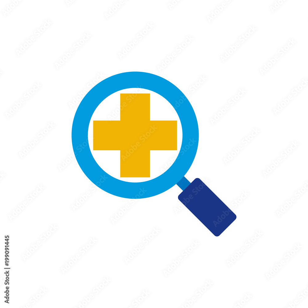 Fototapeta premium Medical Search Logo Icon Design