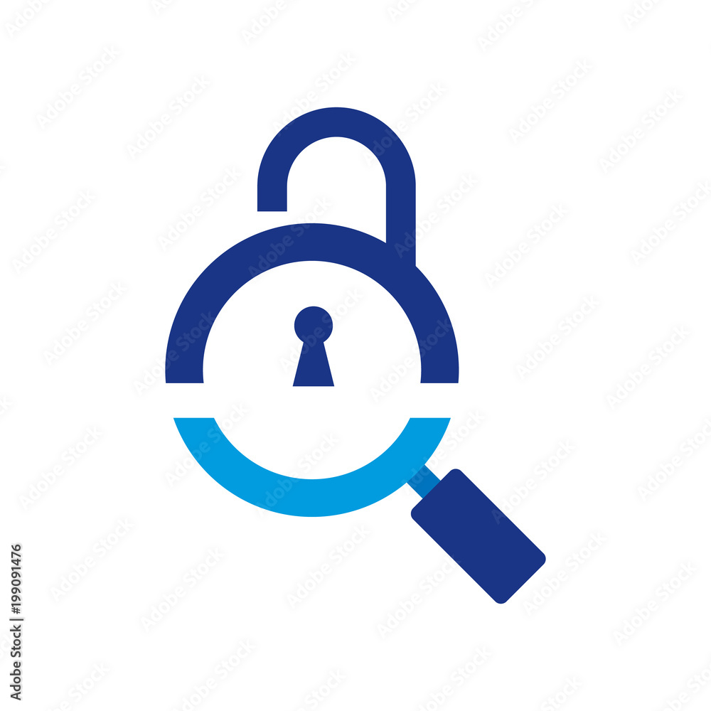 Lock Search Logo Icon Design Lock Search Logo Icon Design