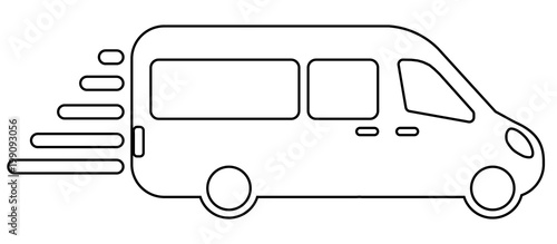 airport shuttle van, shuttle bus. flat design