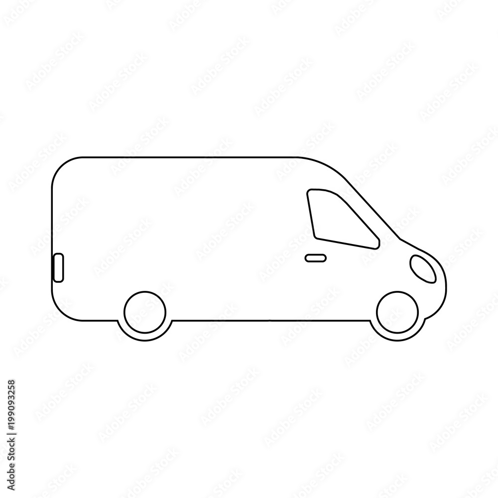 delivery bus icon for delivery service. flat icon