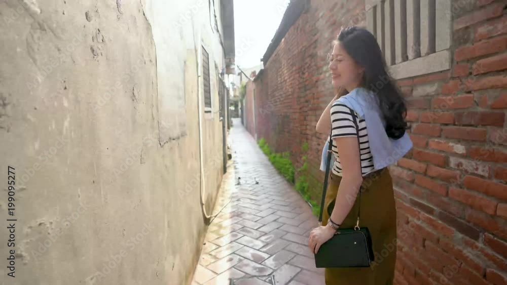woman walking through the ancient path woman walking through the ancient path
