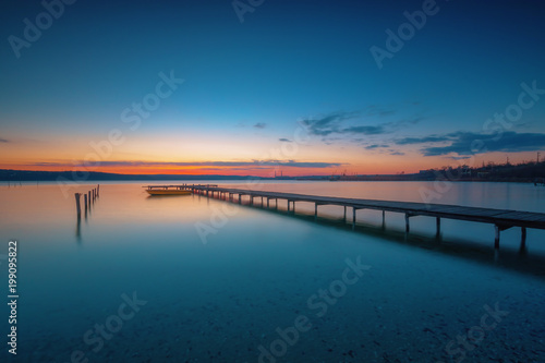 Sunset Over the lake HDR Image © ValentinValkov