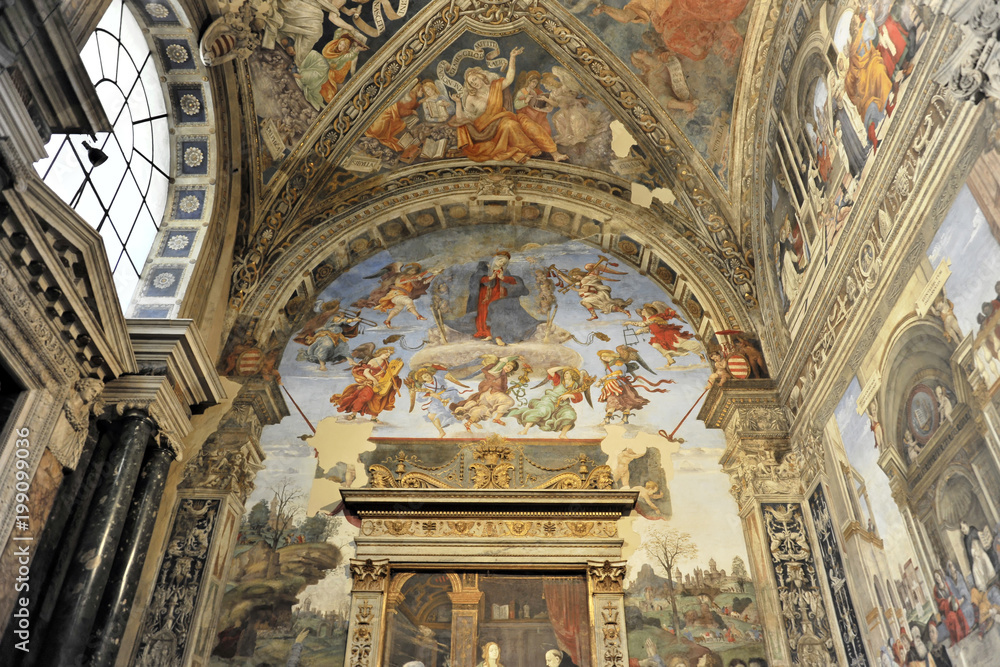 Innenansicht, Basilika Santa Maria sopra Minerva, Rom, Italien, Europa