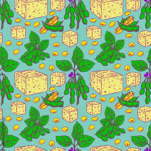 seamless soybeans and tofu