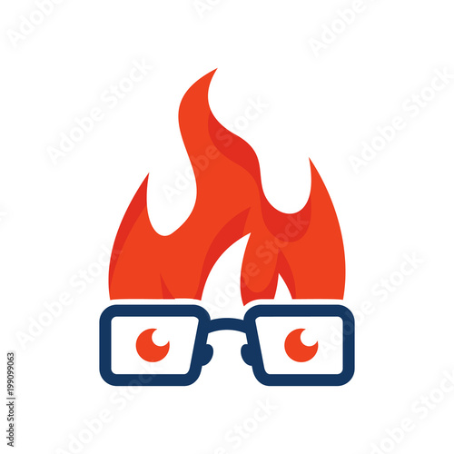 Burn Geek Logo Icon Design