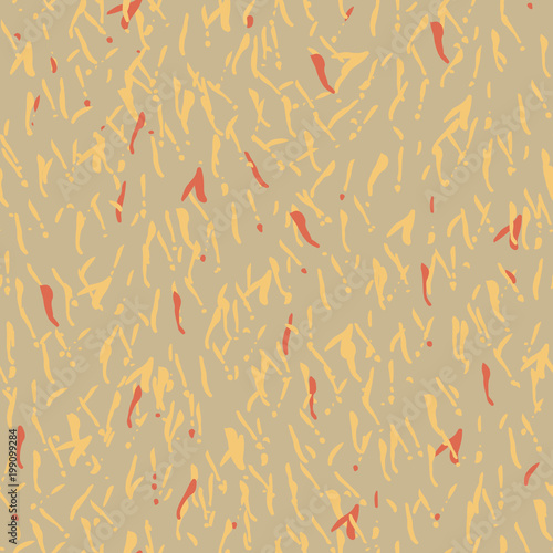 Seamless pattern with dots and lines in a chaotic manner. Simple background. Hand drawn. Vector illustration.