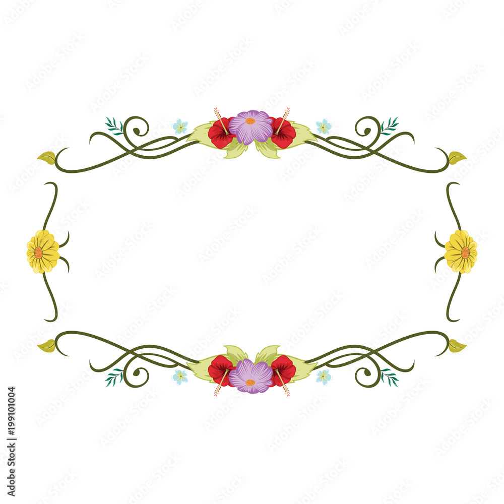 Invitation Design with a floral frame Invitation Design with a floral frame