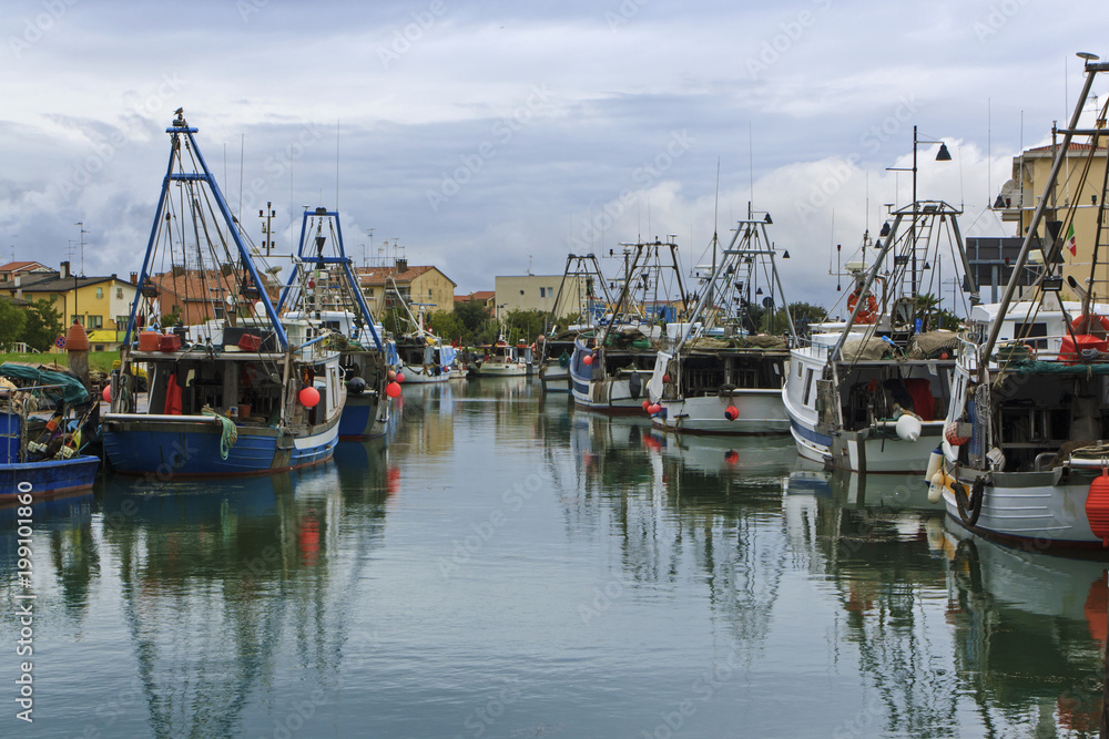 In the fishing harbor