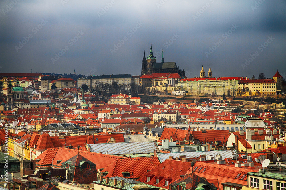 Prague castle as nice landscape