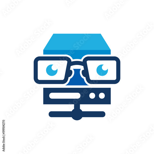 Server Geek Logo Icon Design