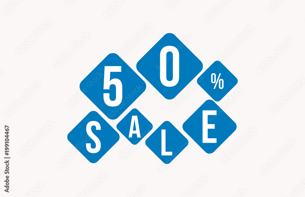 50 Percent SALE Discount Price Offer Sign 50 Percent SALE Discount Price Offer Sign
