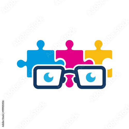 Puzzle Geek Logo Icon Design