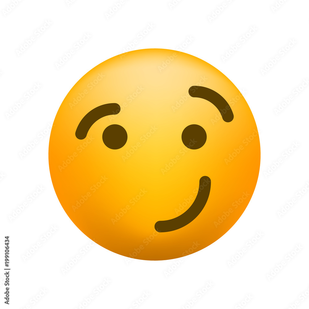 Cute Wink Happy Emoticon on White Background . Isolated Vector Illustration Cute Wink Happy Emoticon on White Background . Isolated Vector Illustration