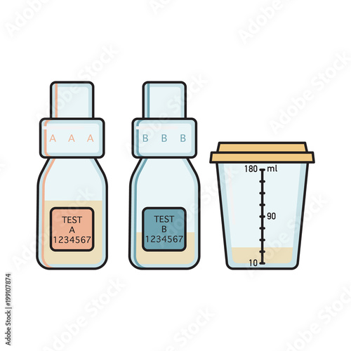 Doping control sample collection kit with urine