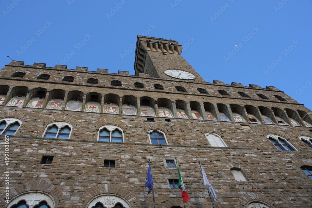 The Palazzo Vecchio or Old Palace - the town hall of Florence in Italy