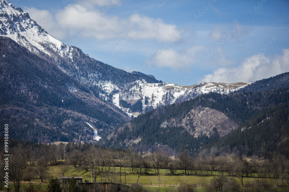 snow covered mountain landscape 