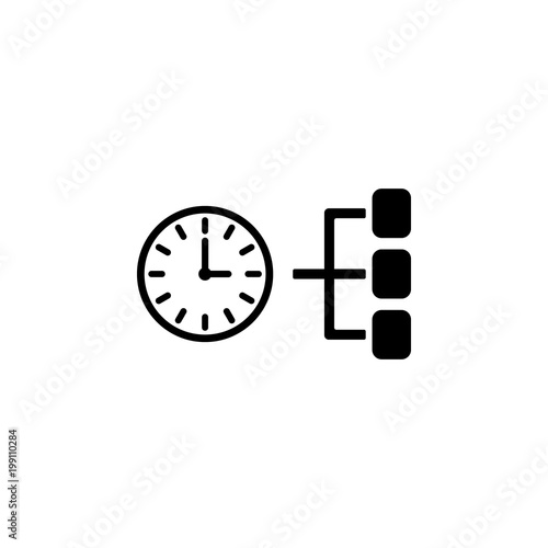 arrows and clocks icon. Element of time managment illustration. Premium quality graphic design icon. Signs and symbols collection icon for websites, web design, mobile app