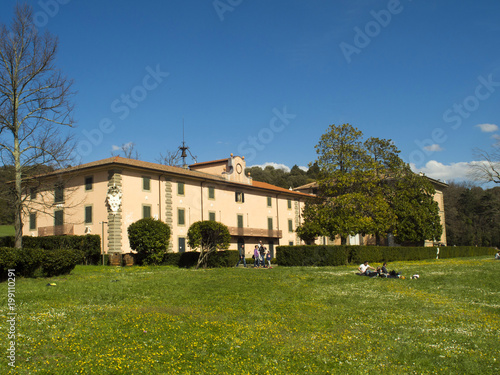 Italia, Toscana, Firenze, Pratolino, il Parco della villa Demidoff. La villa della Paggeria.