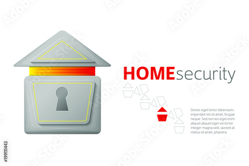 Home security logo. Can be use for banner, website, mobile app or design project.