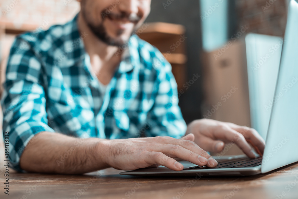 Nice smart man typing Nice smart man typing