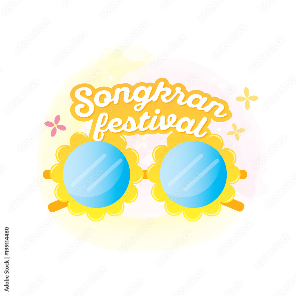 Sunglasses alphabet for party of Songkran thailand festival Sunglasses alphabet for party of Songkran thailand festival