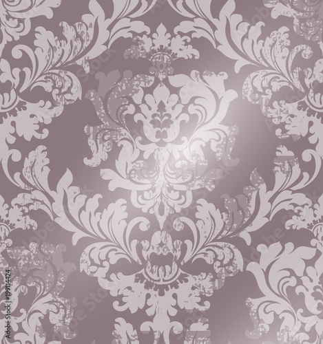Luxury classic ornament on grunge background Vector. Baroque intricate design illustrations