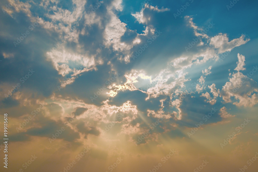 clouds with blue sky and sun shining clouds with blue sky and sun shining