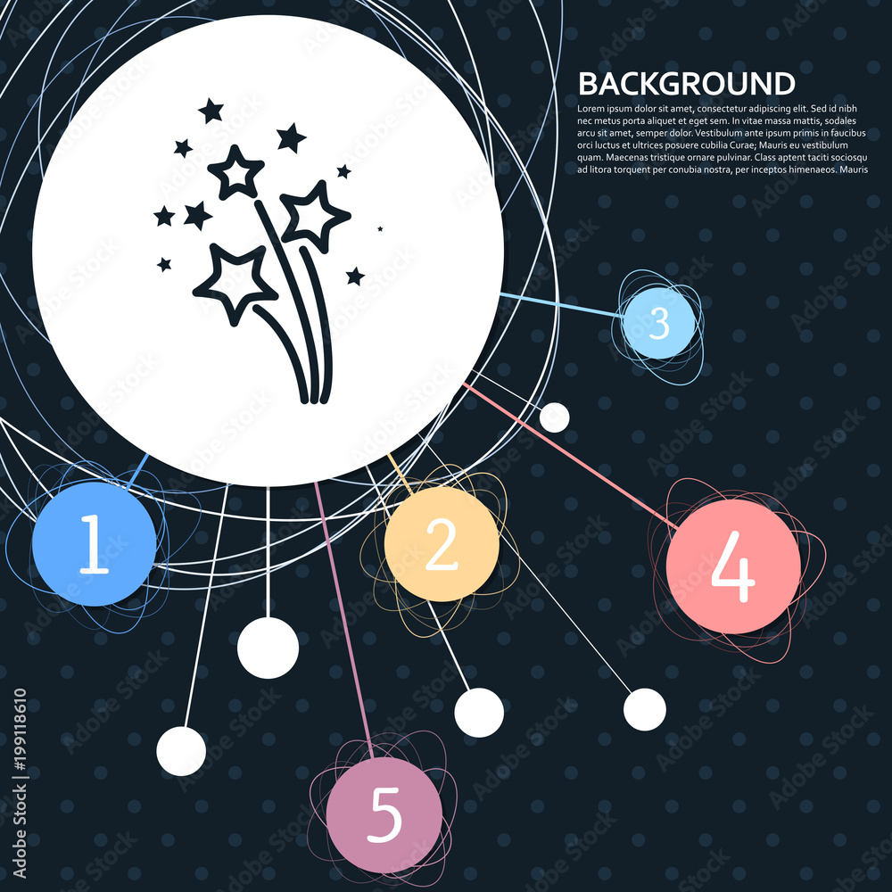 Obraz premium firework icon with the background to the point and