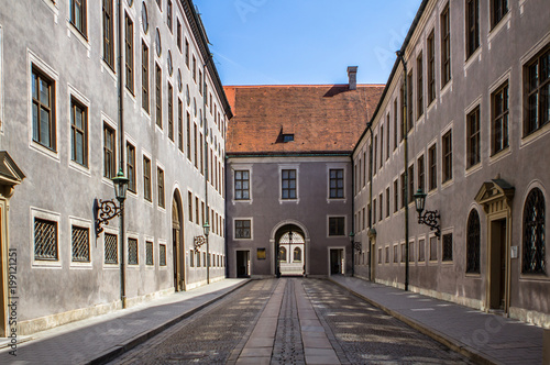 Narrow streets in Munich  Germany