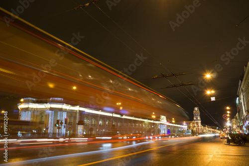 Nevsky prospect 12.11.2017 St. Petersburg. evening city. evening lights