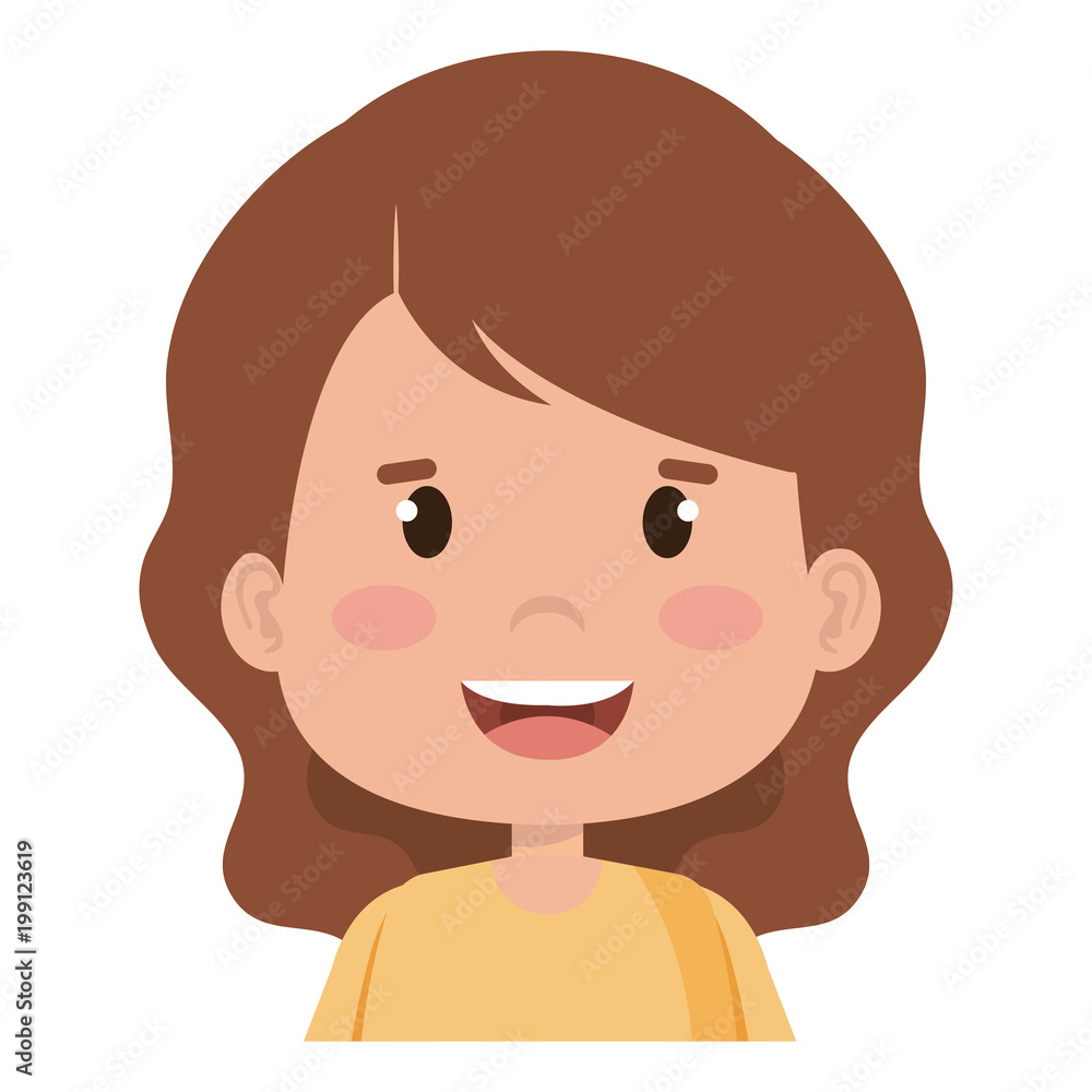 happy little girl character vector illustration design happy little girl character vector illustration design