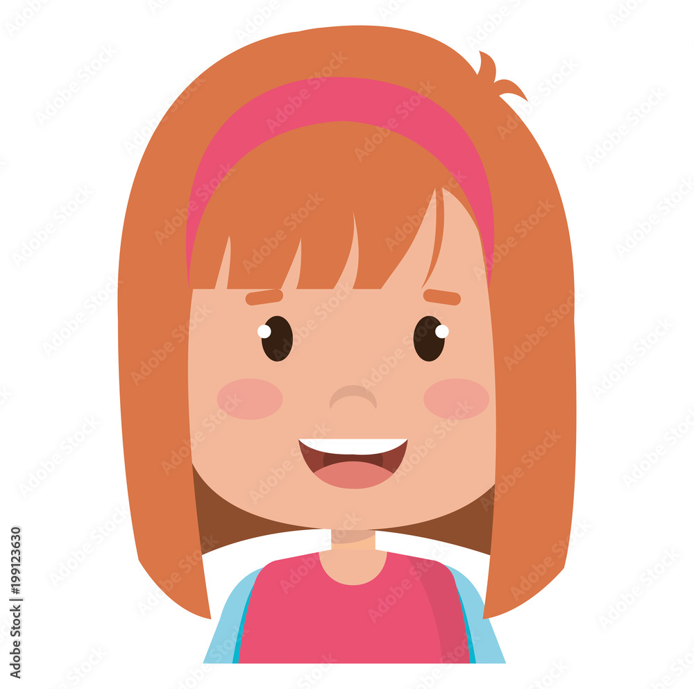 happy little girl character vector illustration design happy little girl character vector illustration design