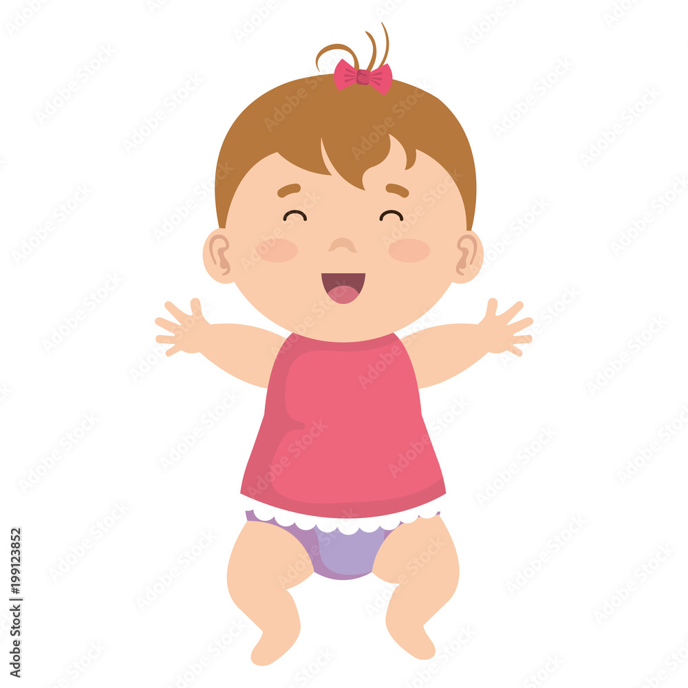 little baby girl character vector illustration design little baby girl character vector illustration design