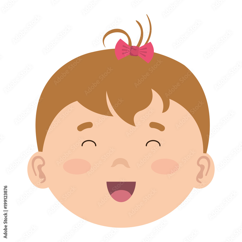little baby girl head character vector illustration design little baby girl head character vector illustration design
