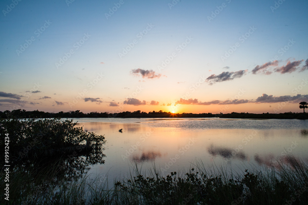 Sunset on Merrit Island Wildlife refuge - Florida - March 2017