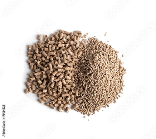 Feed for livestock. Two kinds of pellets