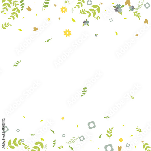 Floral Spring and Summer Vector Wallpaper with Flowers  Leaves  Butterflies  Green Branches. Easter  Mother s Day  8 March  Birthday  Wedding Background for Banners  Cards  Posters  Invitations.