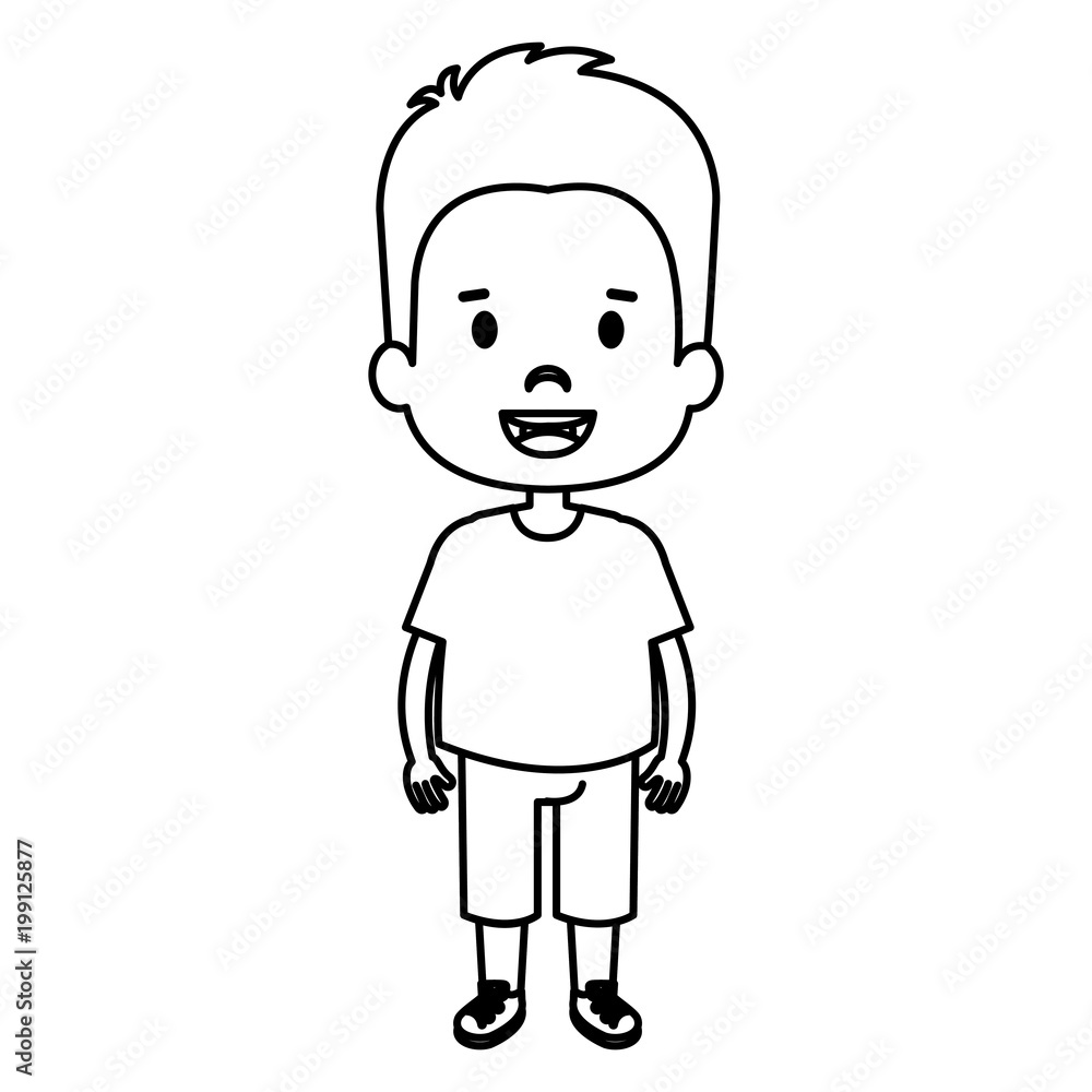 happy little boy character vector illustration design happy little boy character vector illustration design