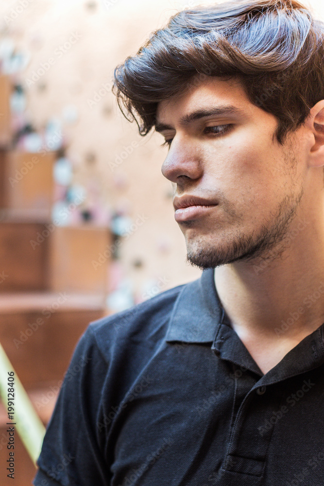 Fototapeta premium Portrait of a young man thinking