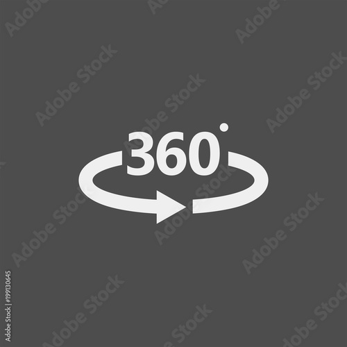 Coverage 360 flat vector icon