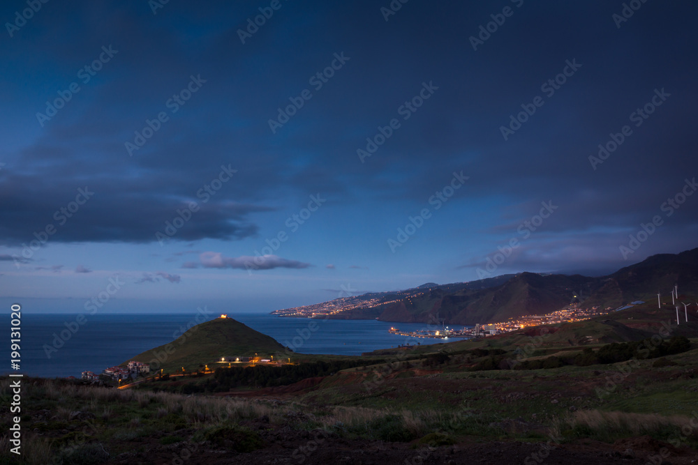 Ponta de Sao Lourenco in Canical at night  on the Madeira island, Portugal