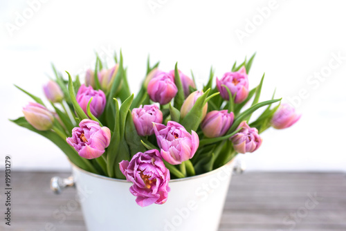 Fototapeta Naklejka Na Ścianę i Meble -  Tender pink tulips for mothers day