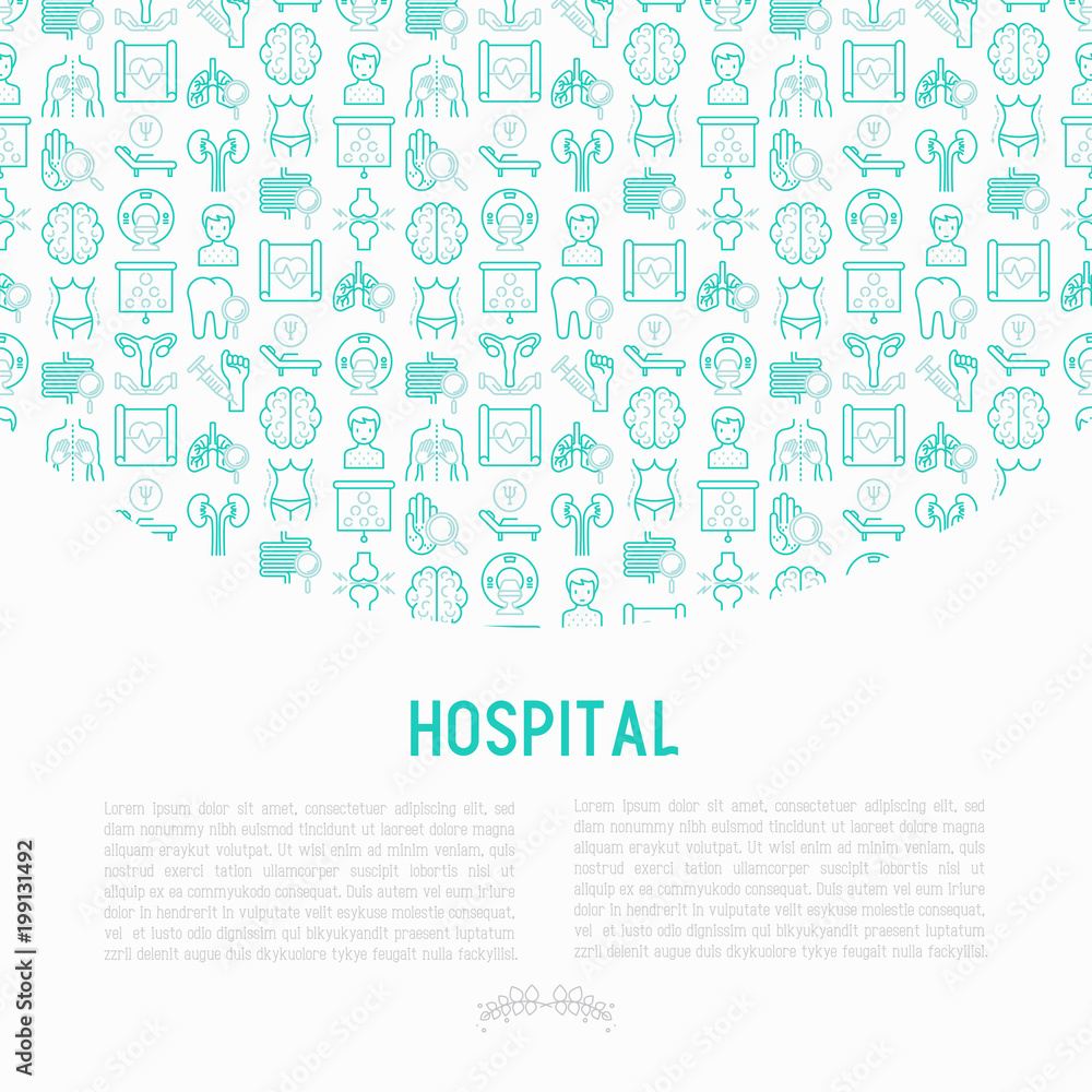 Hospital concept with thin line icons for doctor's notation: neurologist, gastroenterologist, manual therapy, ophtalmologist, cardiology, allergist, dermatologist. Vector illustration for clinic. Hospital concept with thin line icons for doctor's notation: neurologist, gastroenterologist, manual therapy, ophtalmologist, cardiology, allergist, dermatologist. Vector illustration for clinic.