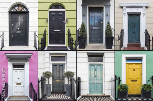 Traditional Door to 18th Century London Georgian Town Houses